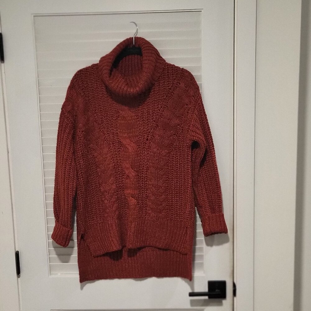 Universal Thread Vibrant Burnt Orange/Red Cowl Ne… - image 1